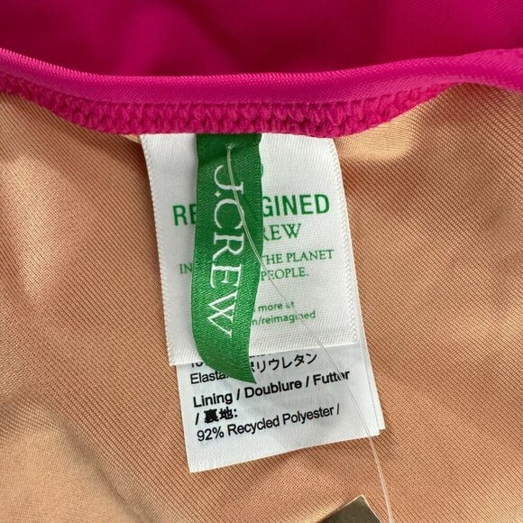J.‎ Crew Ruched One Shoulder Swim Dress Womens Size 22 Fuchsia Pink NWT SW-1993 - Picture 9 of 13